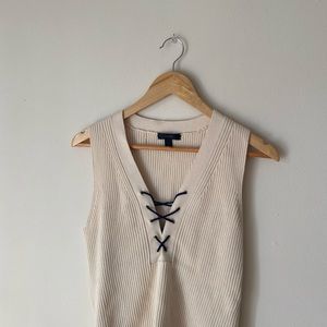 J. Crew Lace Up Knit Top